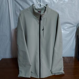32 Degrees Heat Men's Zip-Up Windbreaker Jacket Tan XXL Zipped Pockets
